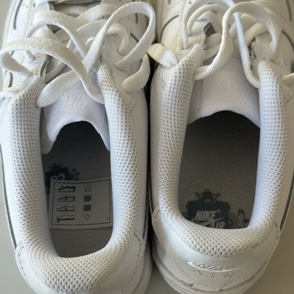 White Nike Air Force sneakers. - Picture 2 of 5